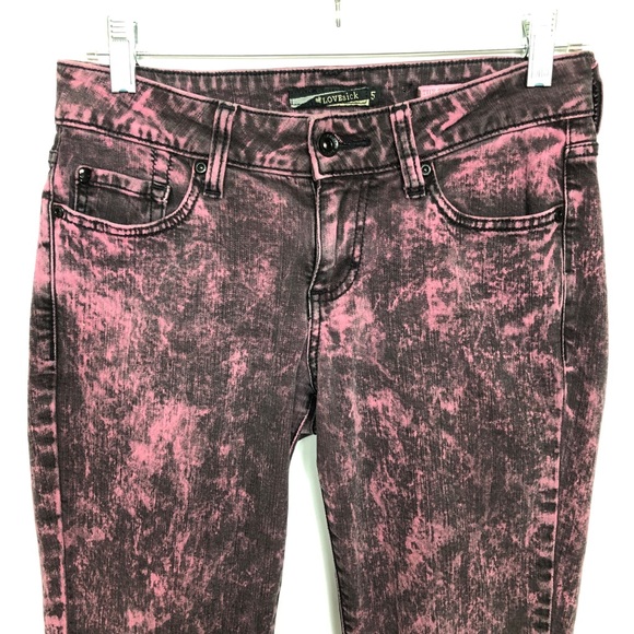 Lovesick Purple Acid Wash "The Skinny" Jeans 5 - Picture 3 of 8